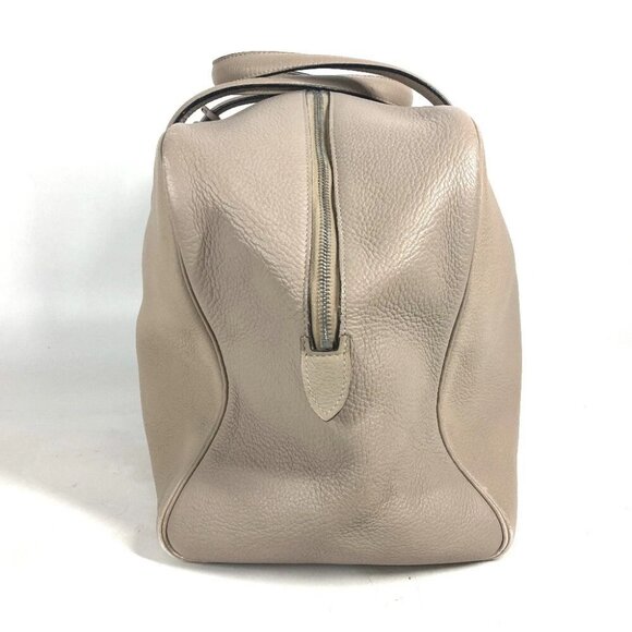 HERMES Victoria 43 Shoulder Bag Duffle Bag Taurillon Clemence Beige - Picture 4 of 15